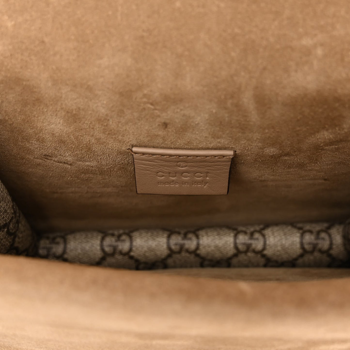 GG Supreme Monogram Mini Dionysus Shoulder Bag Taupe