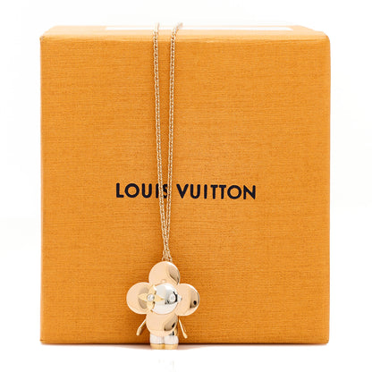 Louis Vuitton 18K White Rose Gold Diamond Vivienne Pendant Necklace 6 of 6