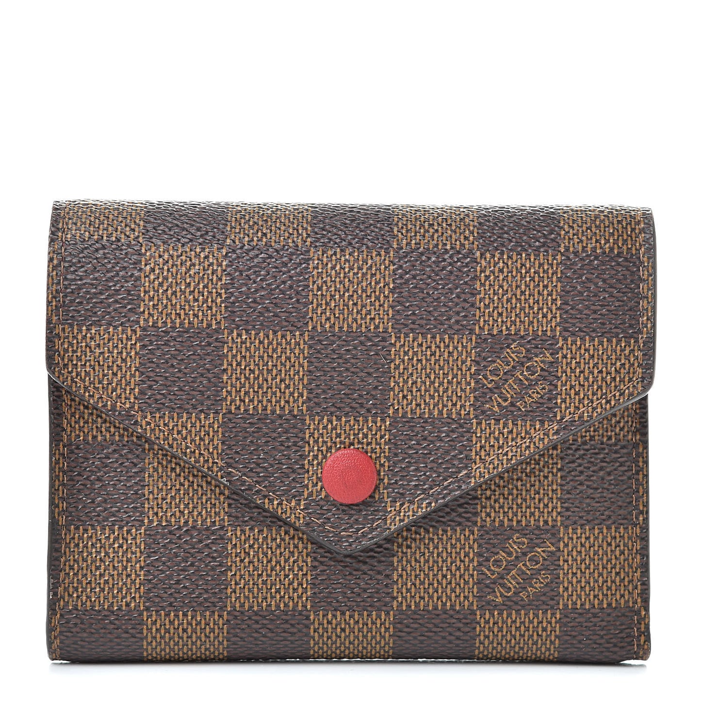 Damier Ebene Victorine Wallet Red