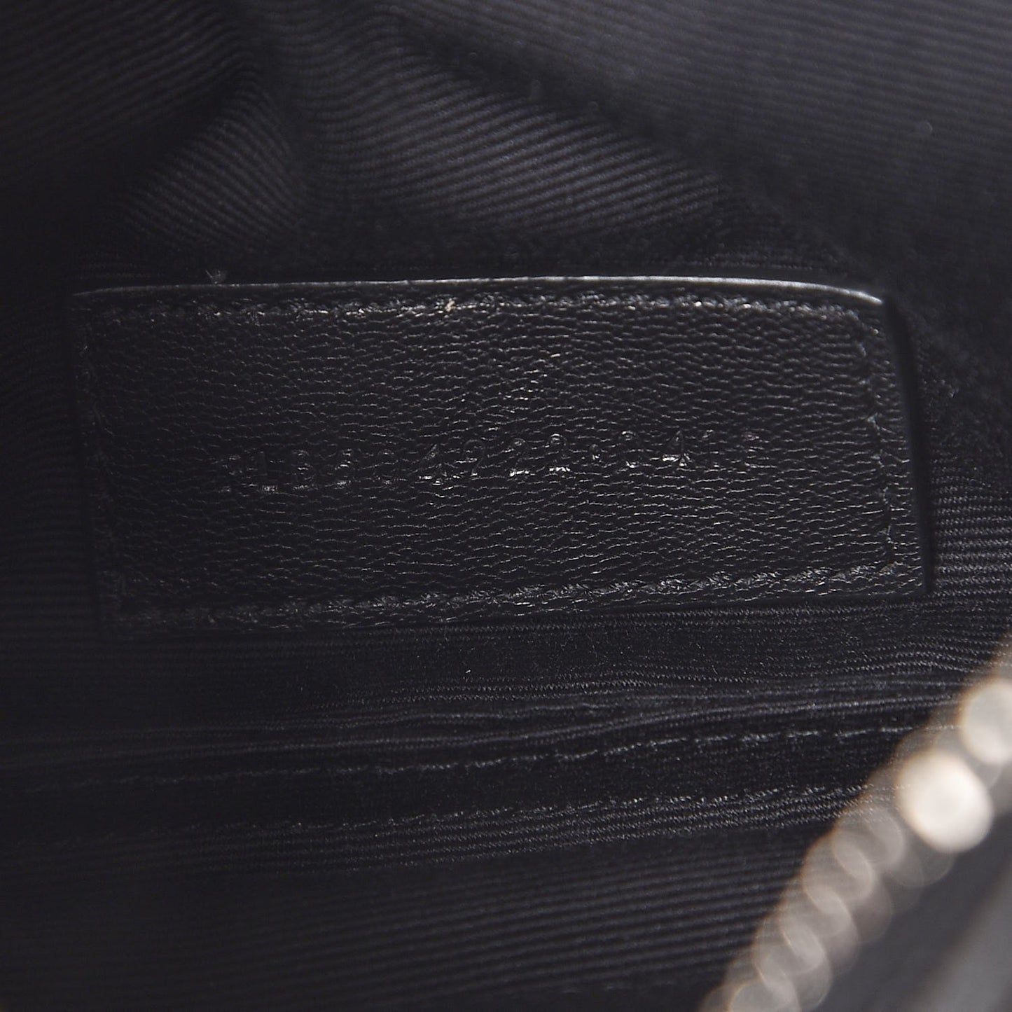 Grain De Poudre Chevron Monogram Bill Pouch Black