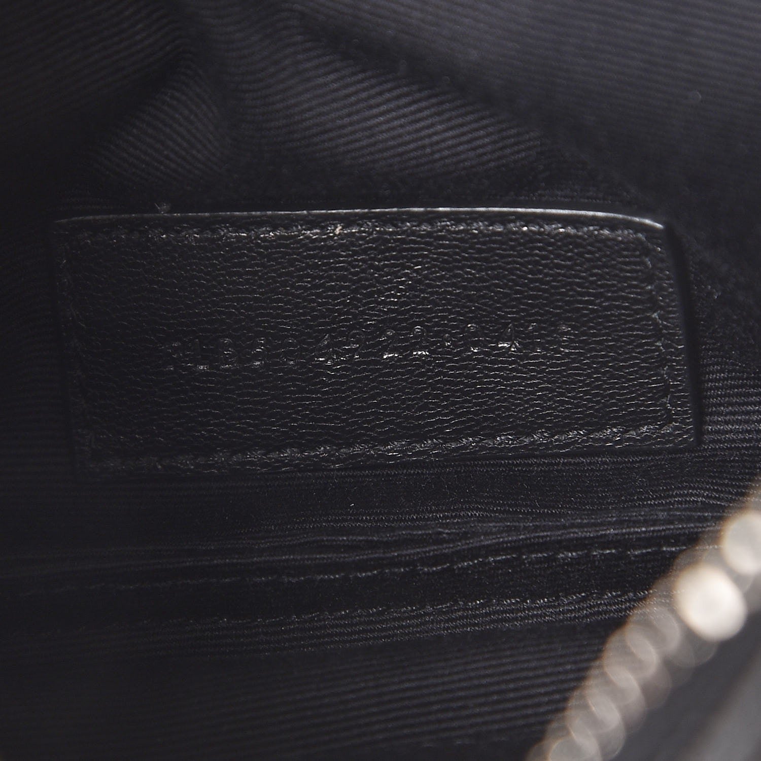 Saint Laurent Grain De Poudre Chevron Monogram Bill Pouch Black 6 of 8
