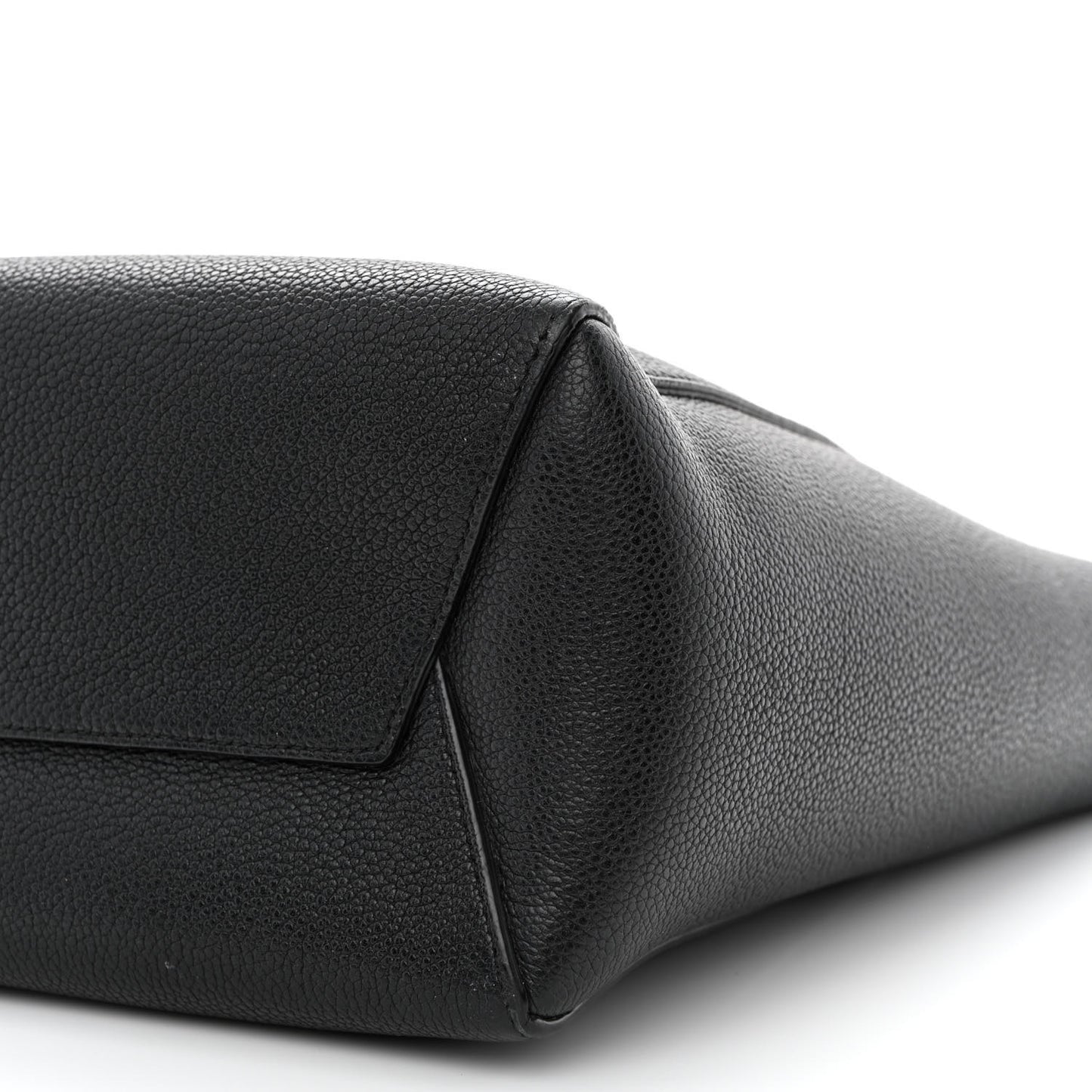 Soft Grained Calfskin Small Sangle Bucket Bag Black