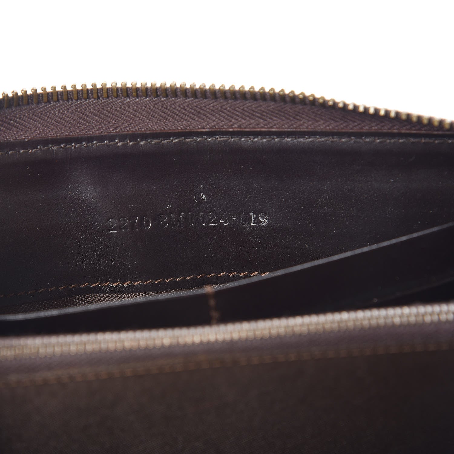 Fendi Zucchino Zip Around Wallet Dark Brown 7 of 10