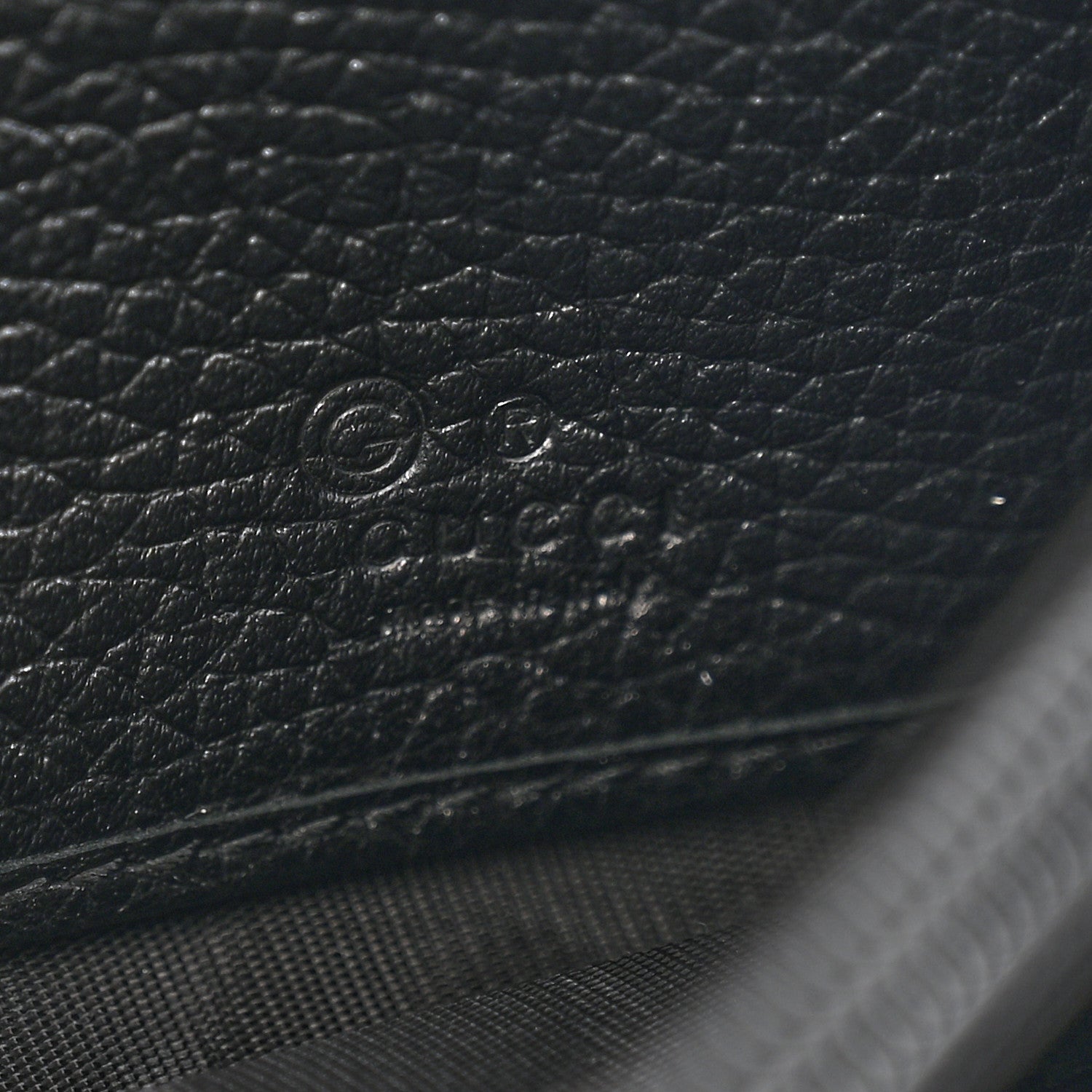 Gucci Pebbled Calfskin Large Soho Continental Wallet Black 7 of 10