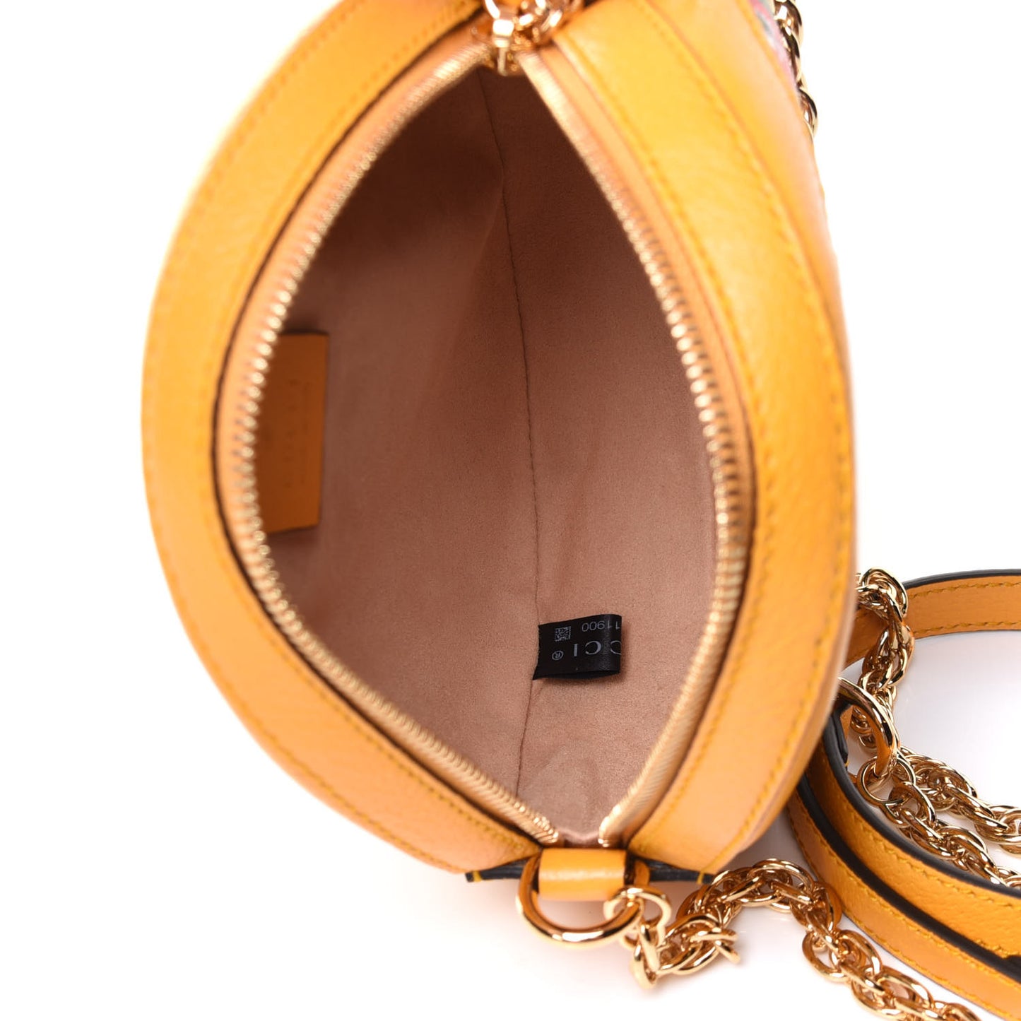 GG Supreme Monogram Flora Web Mini Ophidia Round Shoulder Bag Beige Multicolor Crop