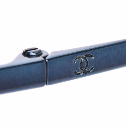Chanel Aviator Metallic Pilot Sunglasses 4231 Dark Blue 10 of 13