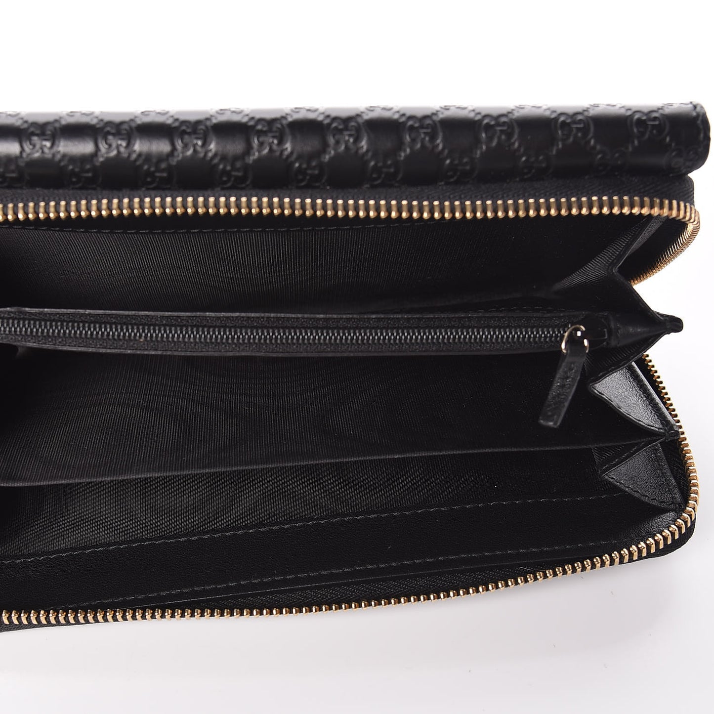 Soft Microguccissima Continental Zip Wallet Black