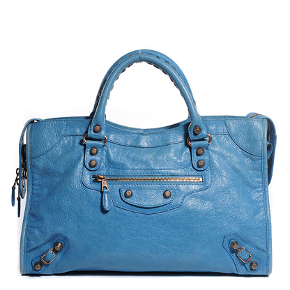 Balenciaga Agneau Giant 12 Rose Gold Hardware City Bleu Indigo 1 of 12