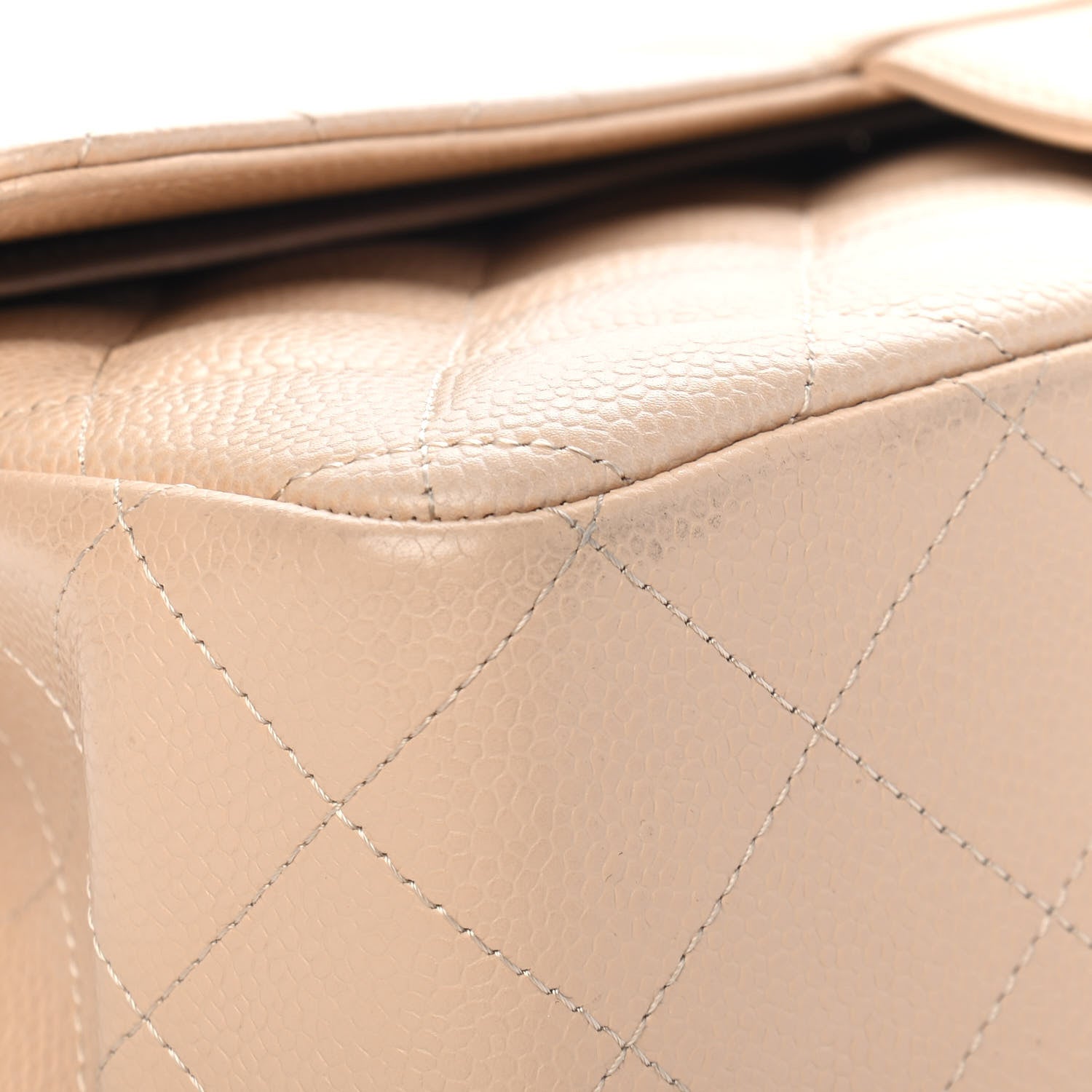 Chanel Caviar Quilted Jumbo Double Flap Beige Clair 11 of 12