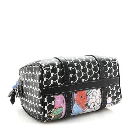 Moynat X KASING LUNG Calfskin Canvas M Labubu Boston Bag Black Multicolor 4 of 9