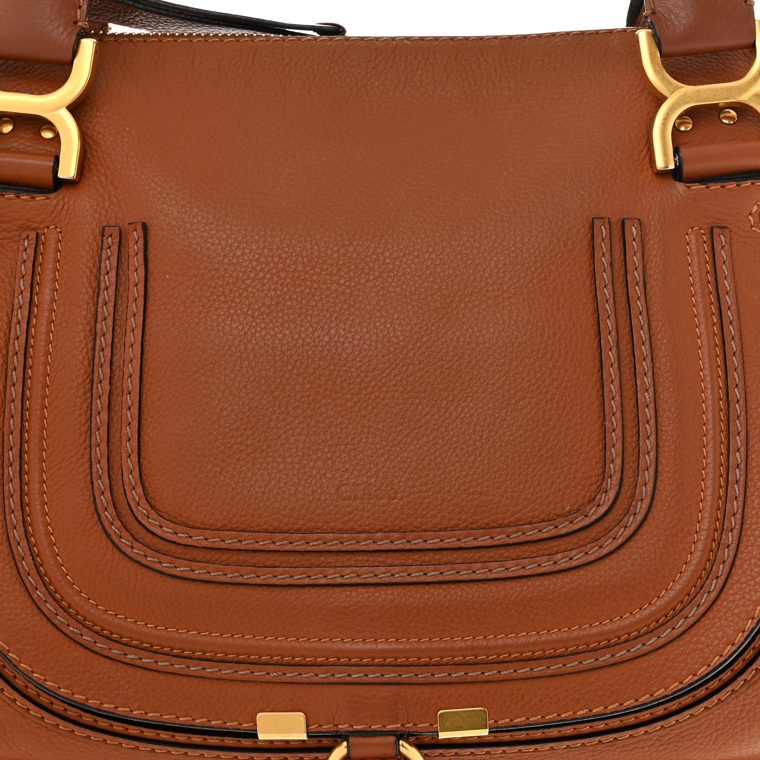 Chloe Calfskin Medium Marcie Satchel Tan 8 of 11