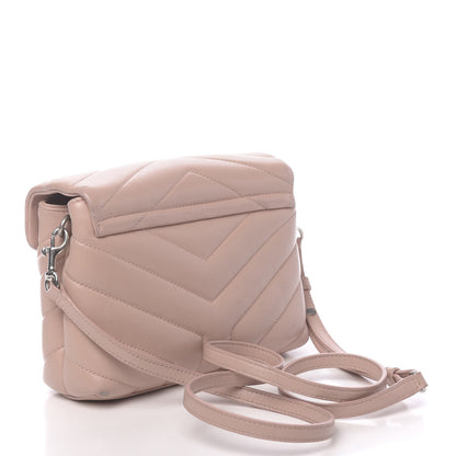 Saint Laurent Calfskin Y Quilted Monogram Toy Loulou Crossbody Bag Tender Pink 3 of 16