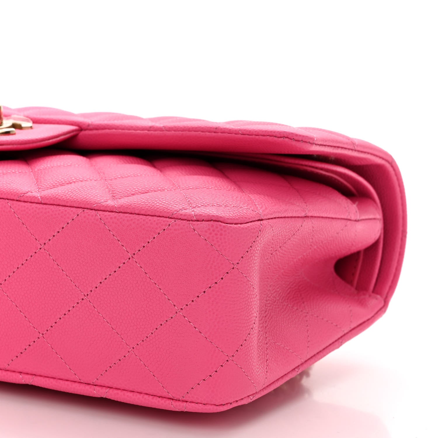 Chanel Caviar Quilted Medium Double Flap Pink 9 of 9
