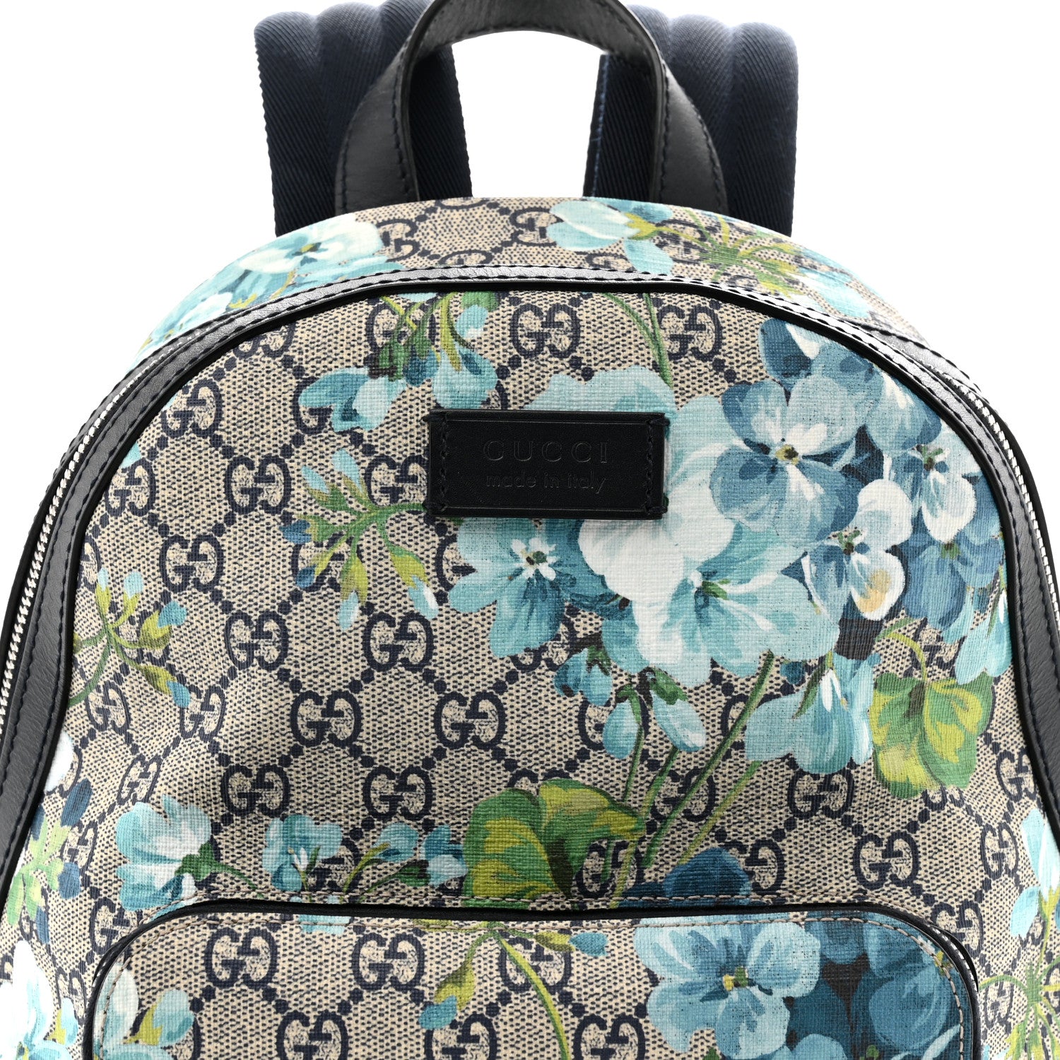 Gucci GG Supreme Monogram Blooms Small Day Backpack Blue 8 of 10