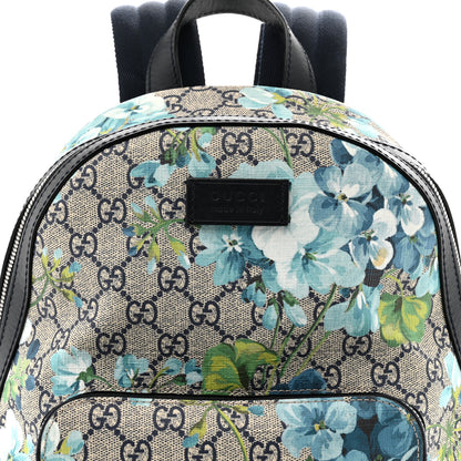 Gucci GG Supreme Monogram Blooms Small Day Backpack Blue 8 of 10