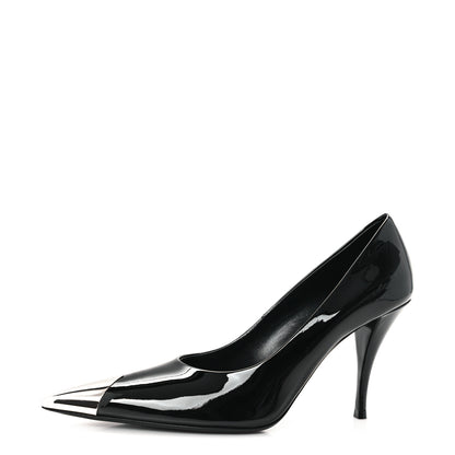 Saint Laurent Vernice Patent Maike Dream 90 Pumps 37.5 Black 1 of 9