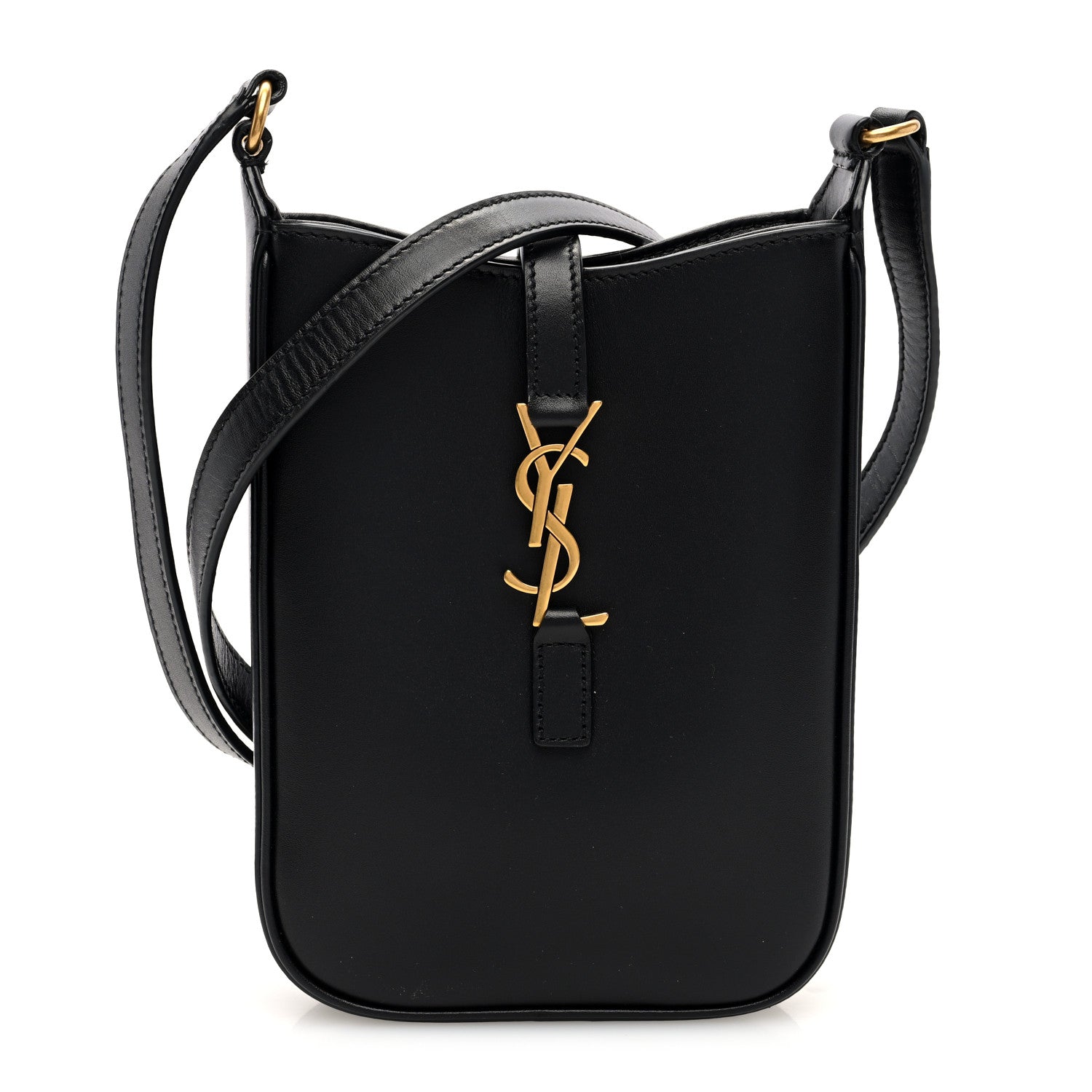 Saint Laurent Smooth Calfskin Mini Le 5 A 7 Vertical Hobo Black 1 of 9