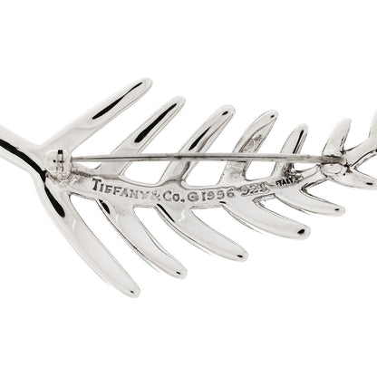 Tiffany Sterling Silver Palm Leaf Brooch Pin 4 of 5