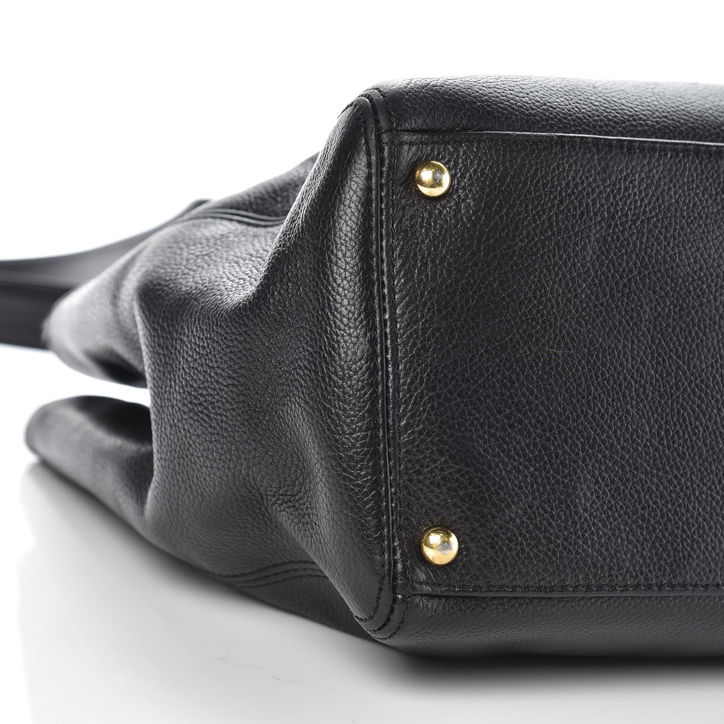Calfskin Cerf Shopper Tote Black