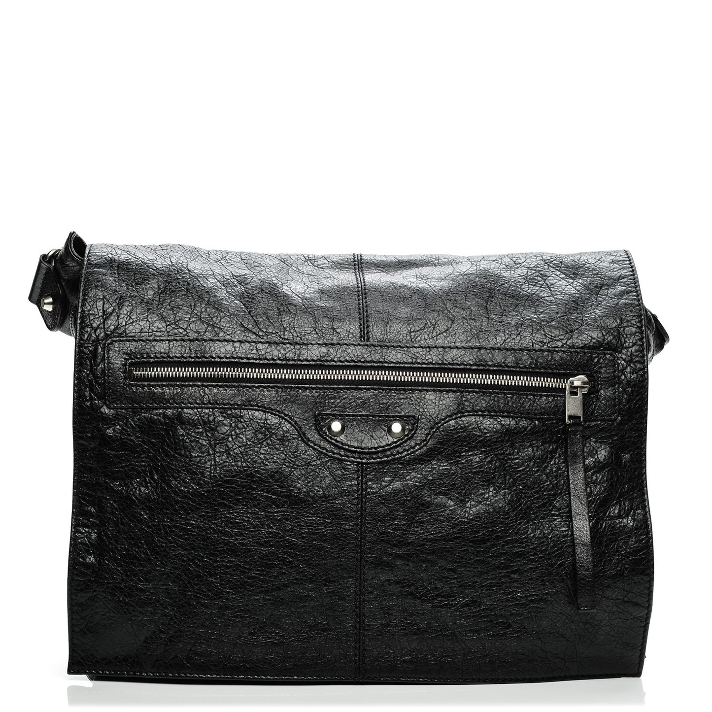 Agneau Arena Foldover Messenger Black