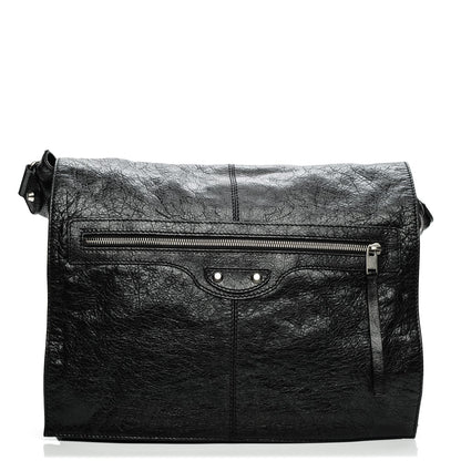 Balenciaga Agneau Arena Foldover Messenger Black 1 of 7