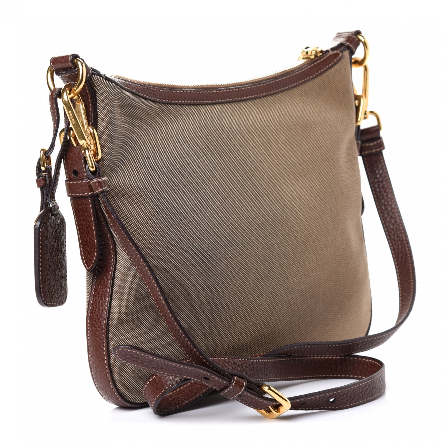 Prada Jacquard Logo Small Messenger Corda Bruciato 2 of 4