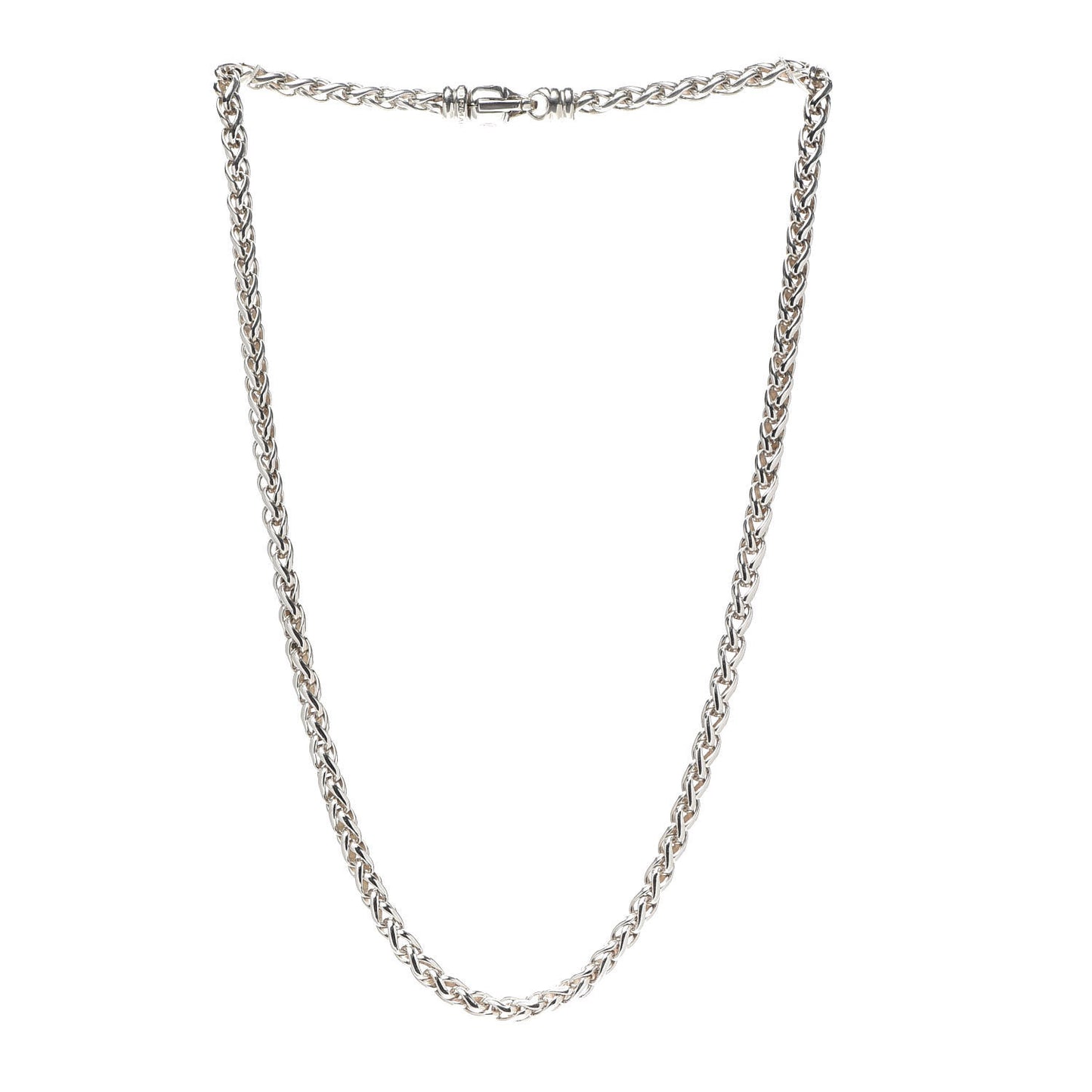 Sterling Silver 4mm Wheat Chain Necklace