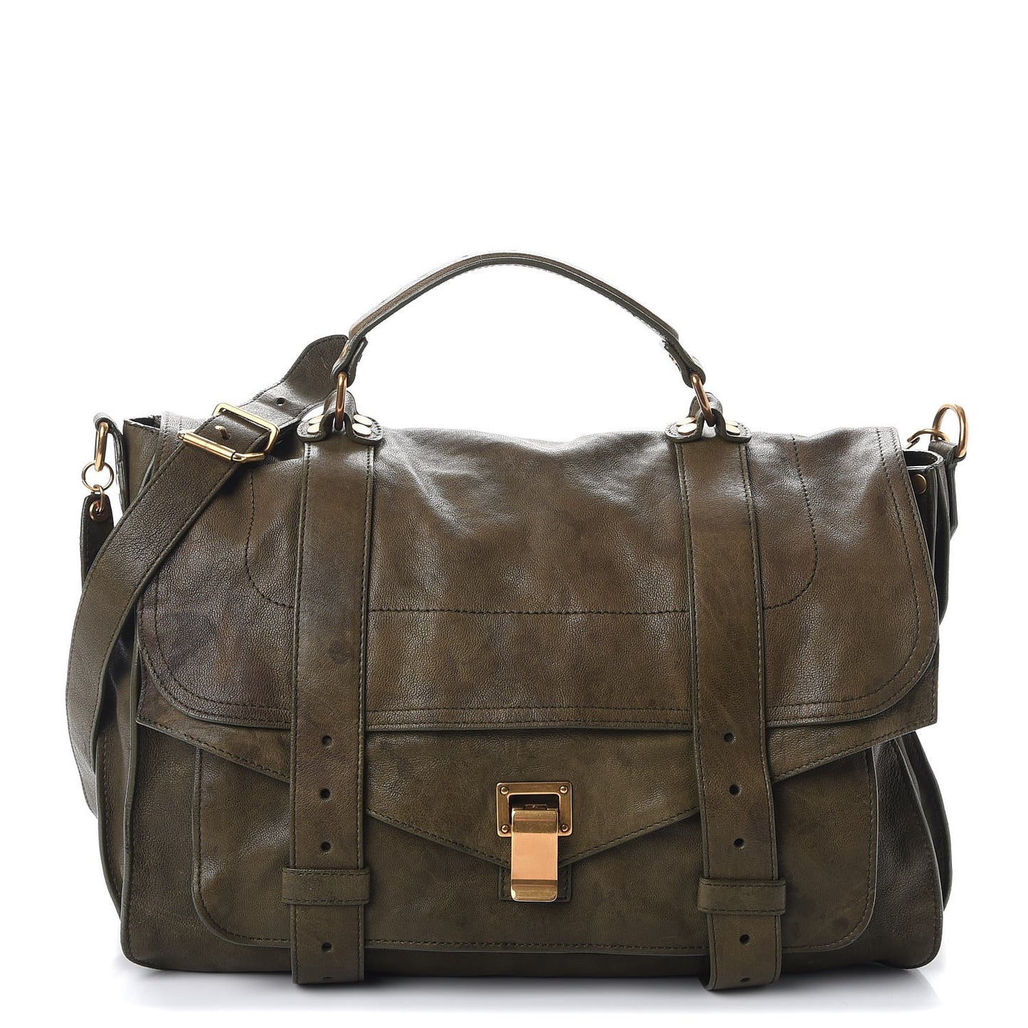 Lambskin Large PS1 Satchel Military