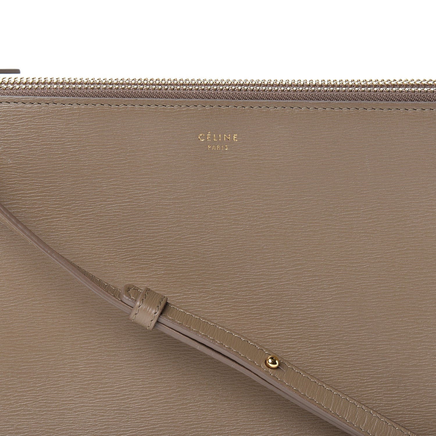 Celine Lambskin Large Trio Crossbody Bag Taupe 12 of 14