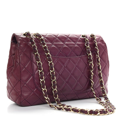 Chanel Lambskin Quilted Jumbo Single Flap Purple 3 of 15