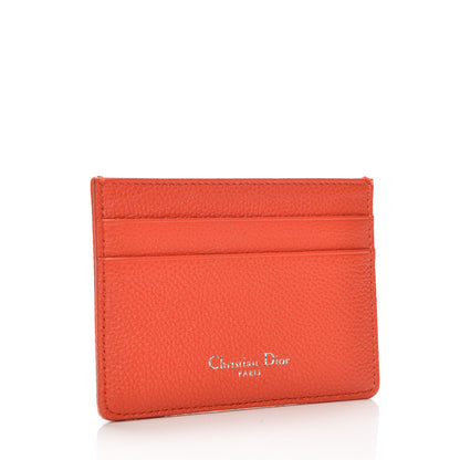 Christian Dior Grained Calfskin Cannage Diorama Card Holder Inferno Red 3 of 7