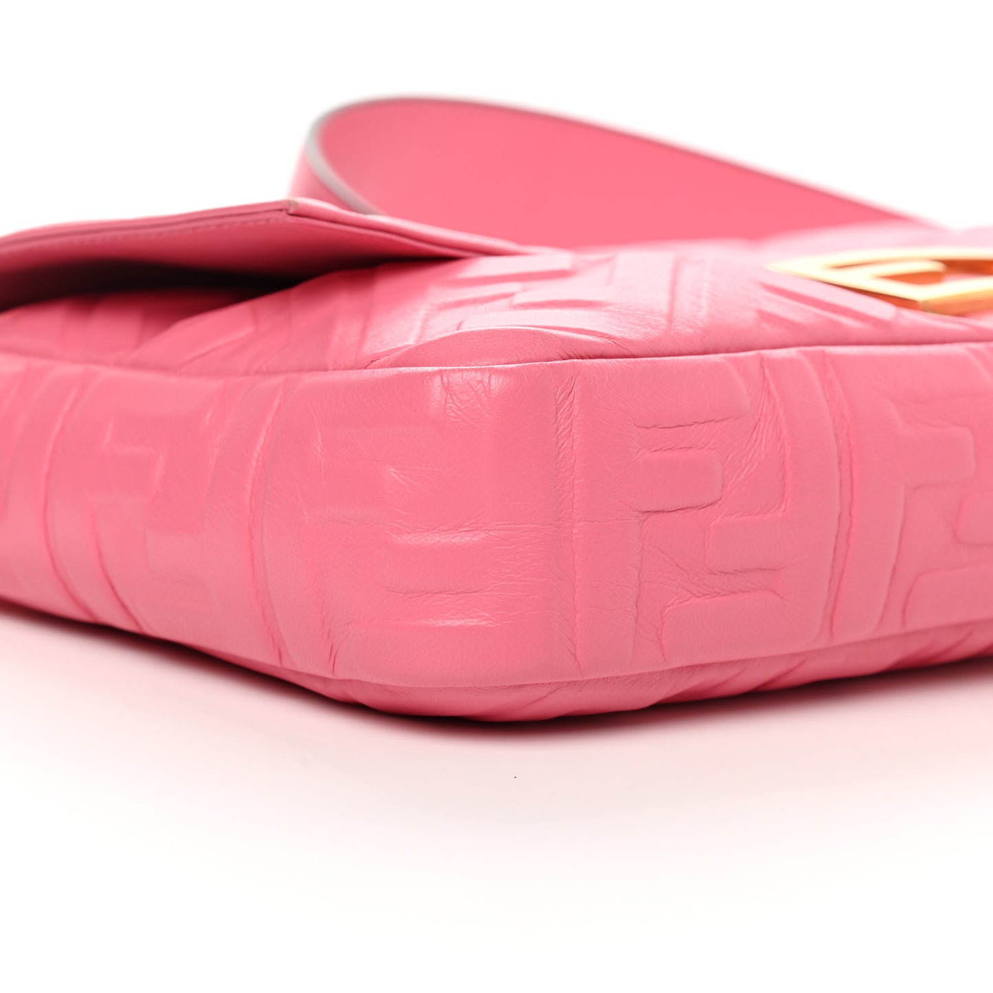 Nappa FF 1974 Embossed Baguette Rosa Fluo