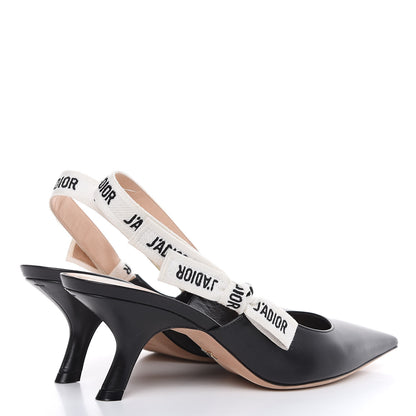 Christian Dior Lambskin Ribbon J'Adior Slingback 65mm Pumps 39.5 Black 4 of 11