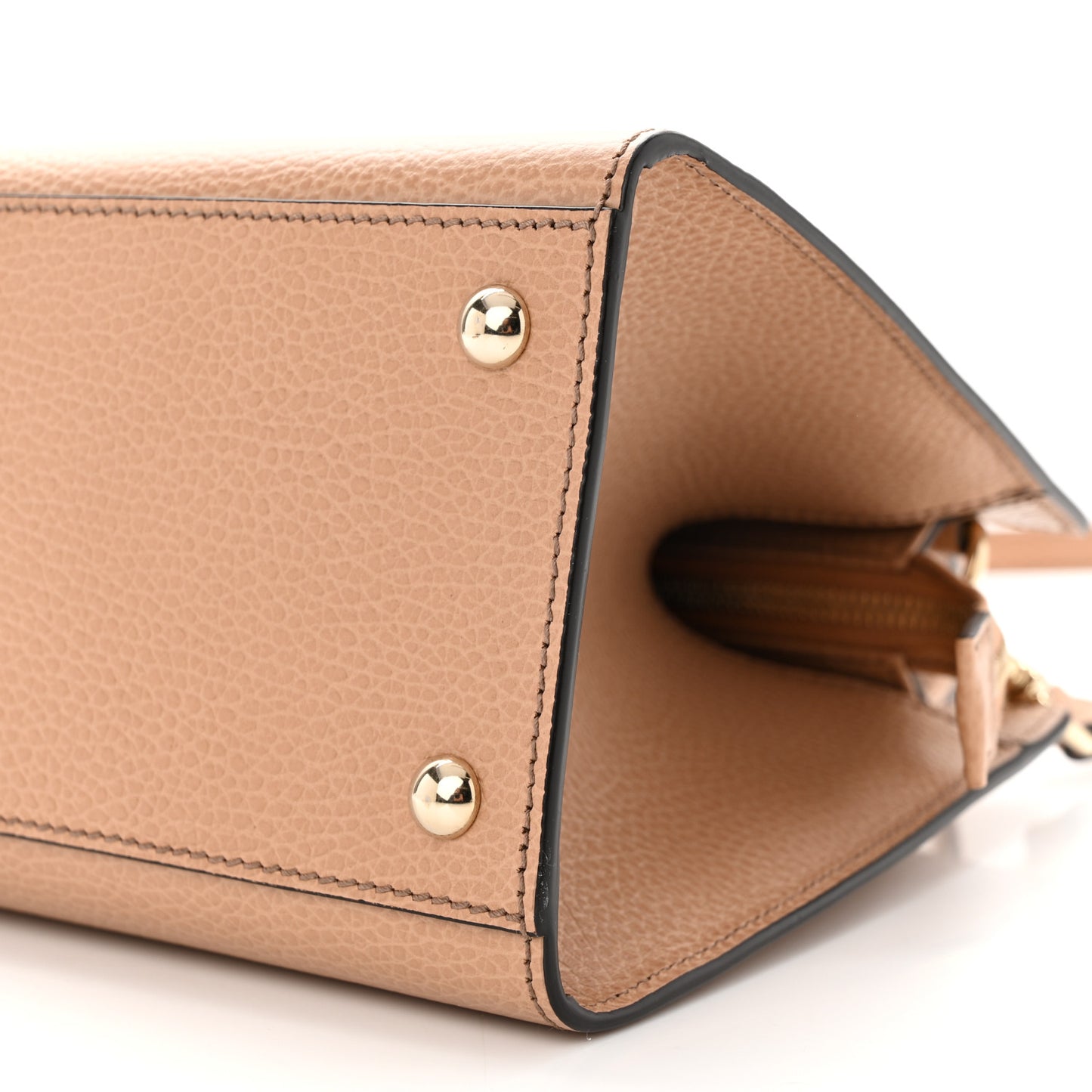 Dollar Calfskin Medium Soho Top Handle Satchel Camelia