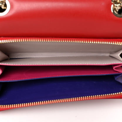 Salvatore Ferragamo Smooth Calfskin Vara Bow Chain Flap Crossbody Lipstick Hyacinth 5 of 8
