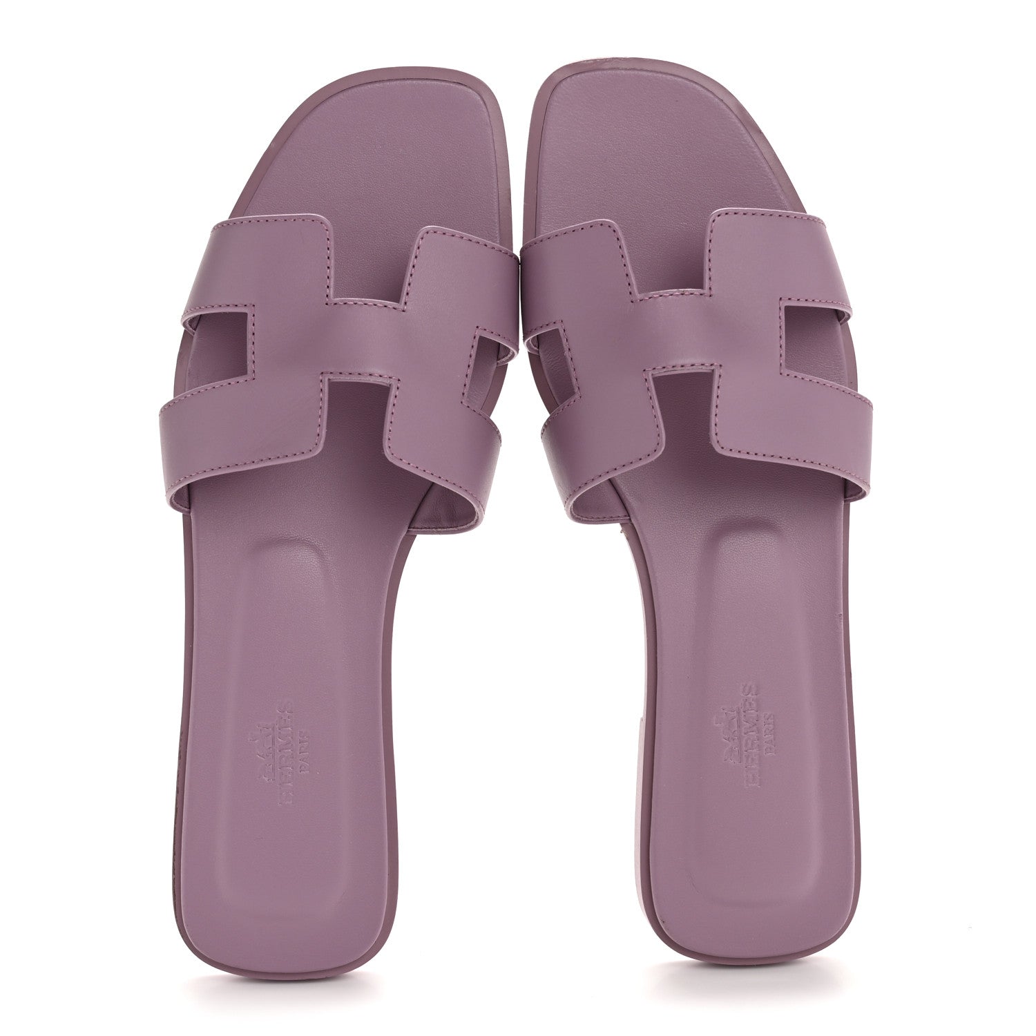 Hermes Calfskin Oran Sandals 40 Bruyère 2 of 9