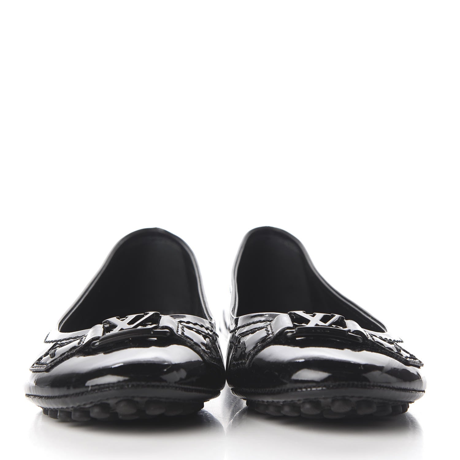 Louis Vuitton Patent Calfskin Oxford Ballerina Flats 38.5 Black 5 of 20