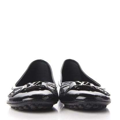 Louis Vuitton Patent Calfskin Oxford Ballerina Flats 38.5 Black 5 of 20