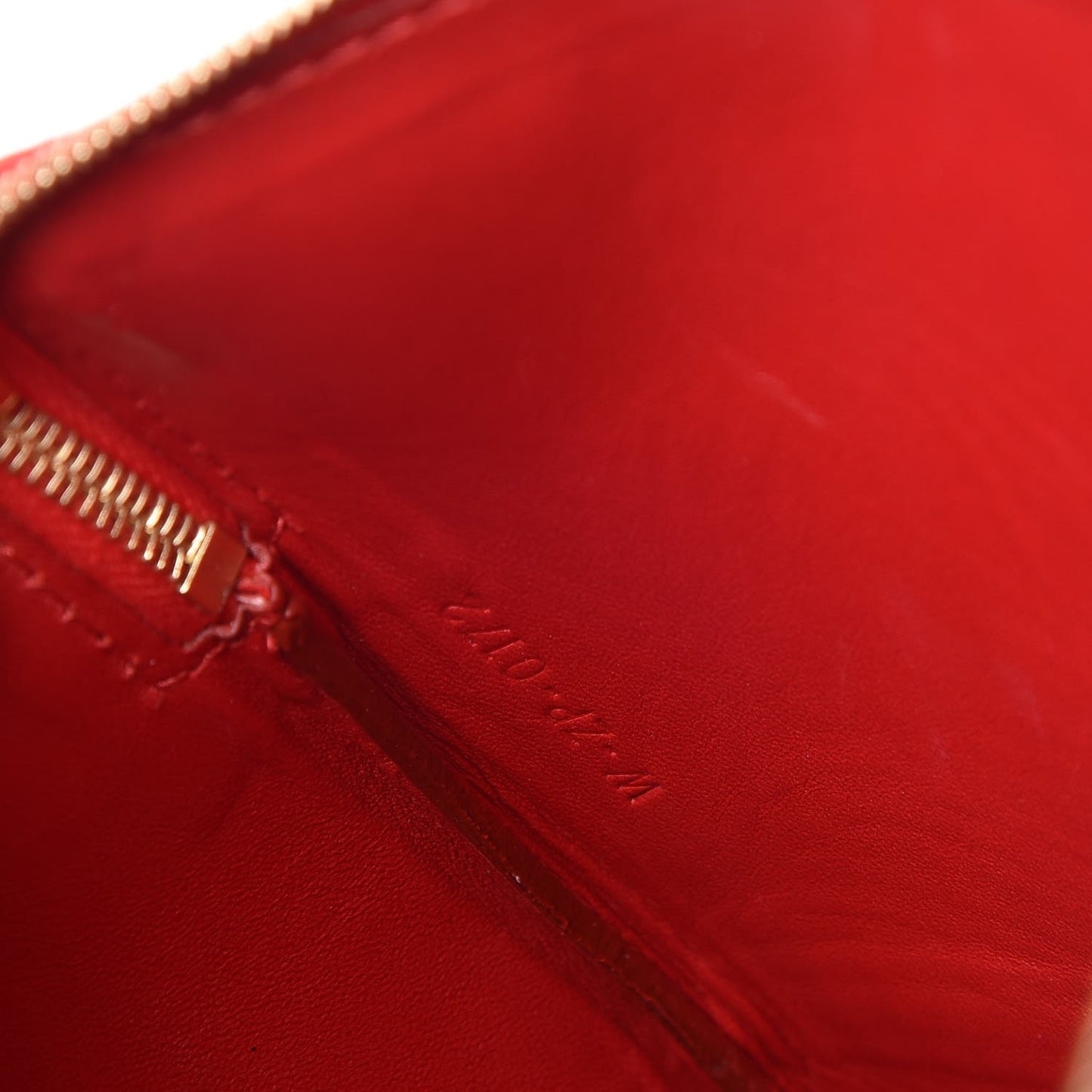 Lambskin Bi-Color Solo Clutch Pouch Raspberry Butter