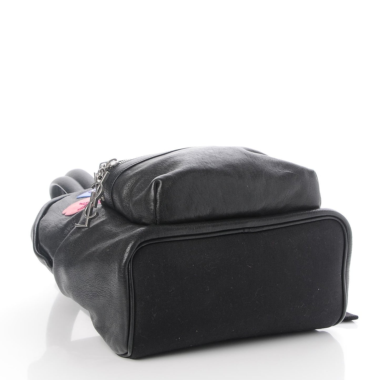 Sheepskin Mini Love Appliqué City Backpack Black