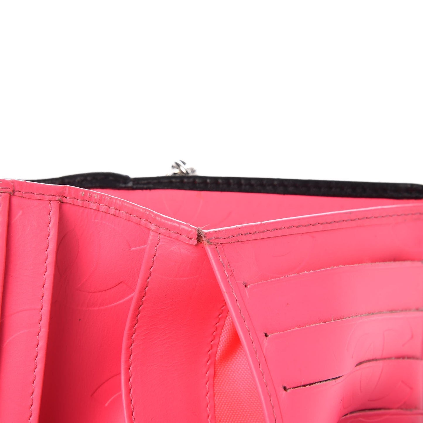Calfskin Cambon Zipped Pocket Wallet Black