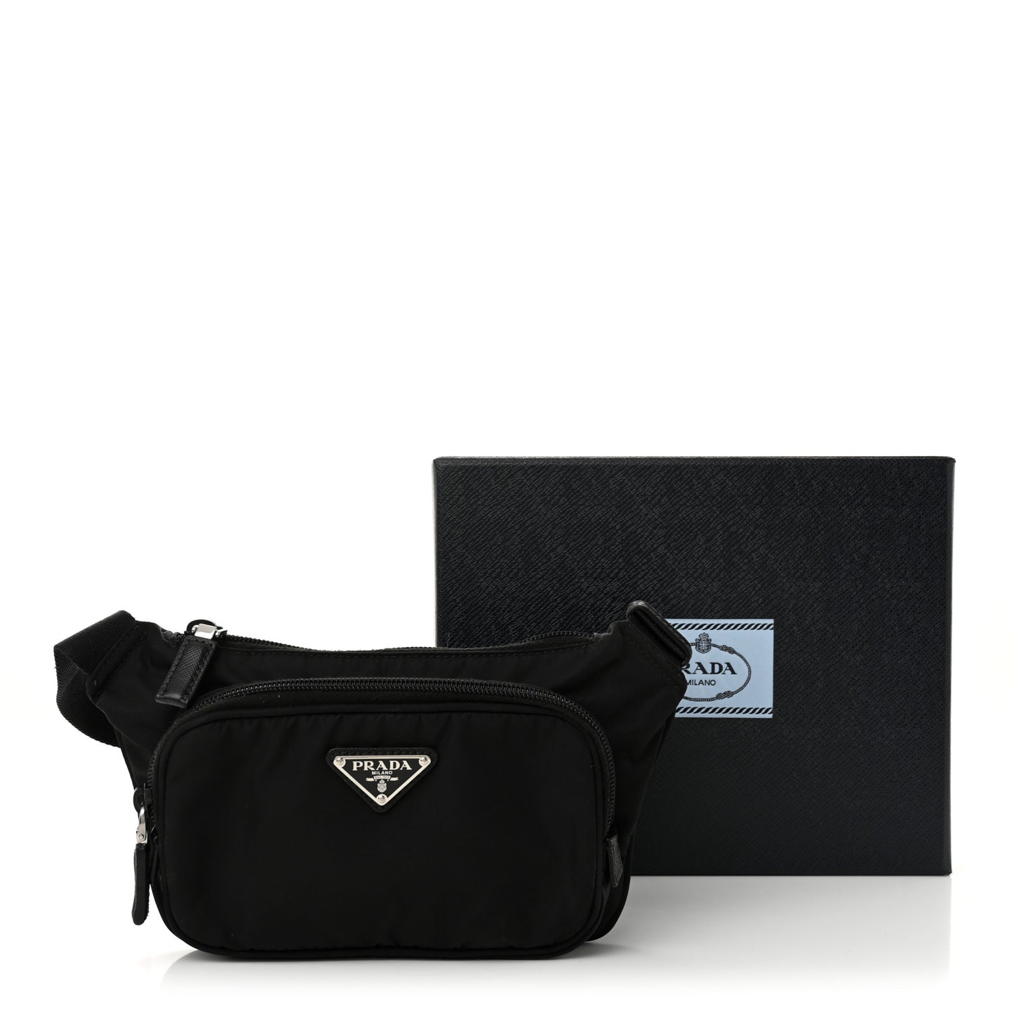 Re-Nylon Saffiano Belt Bag Black