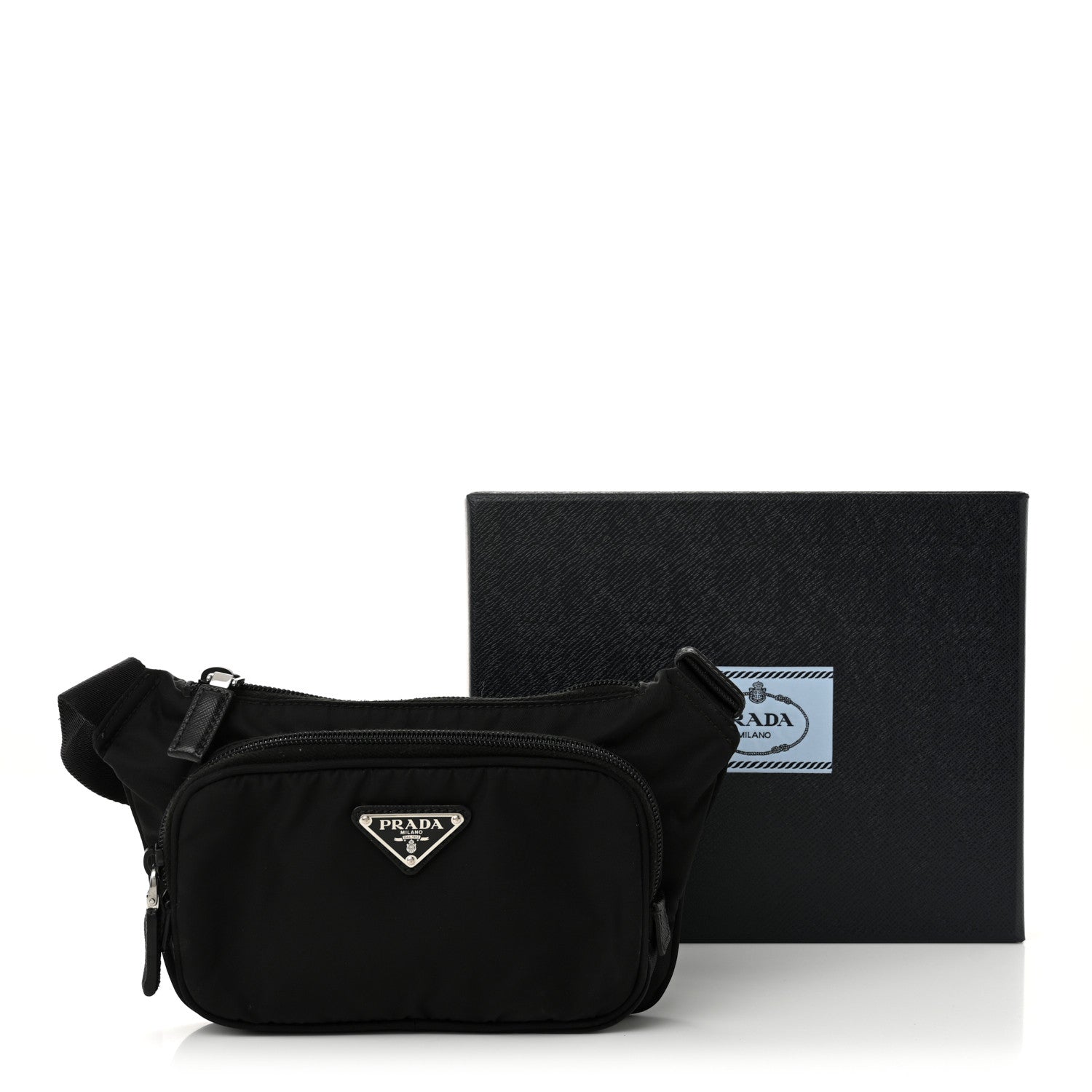 Prada Re-Nylon Saffiano Belt Bag Black 10 of 10