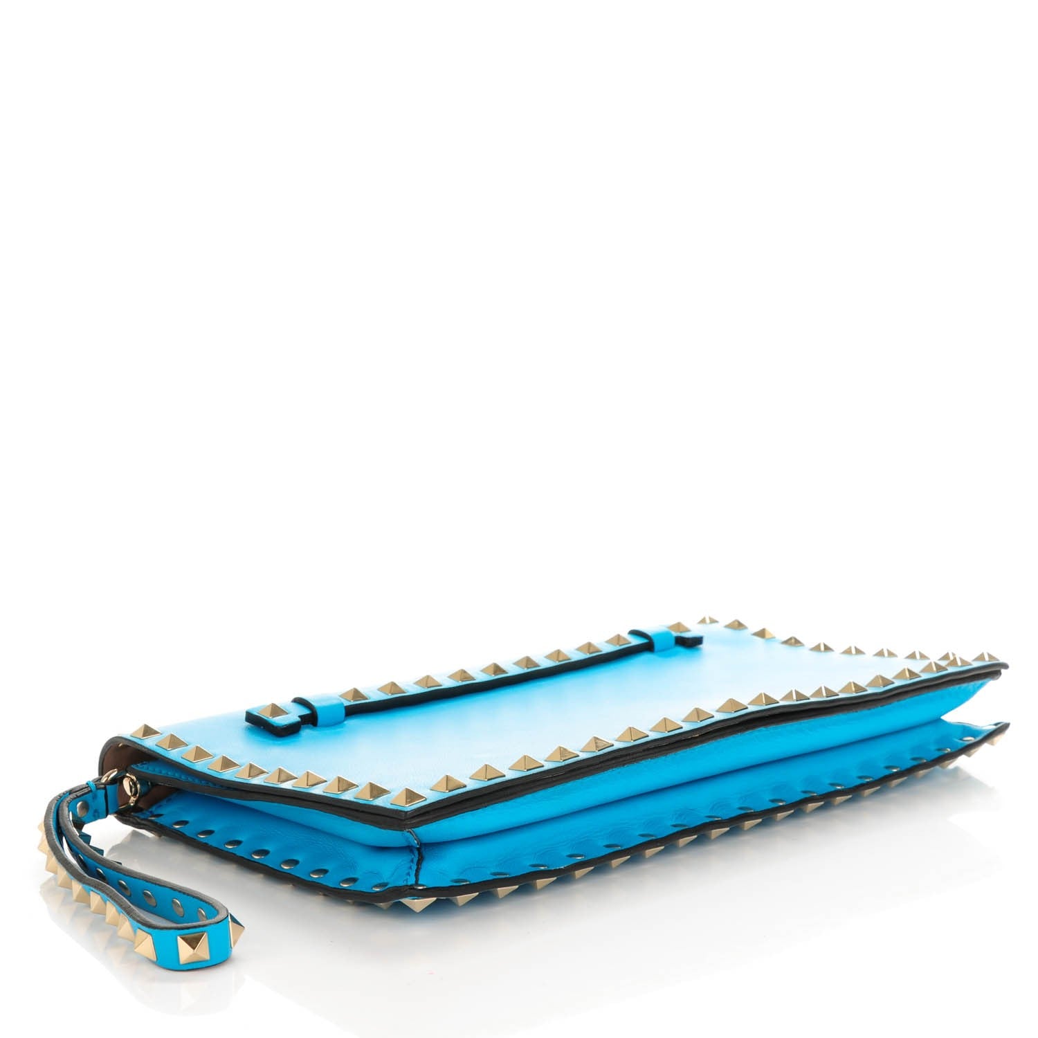 Valentino Garavani Nappa Rockstud Wristlet Clutch Parrot 4 of 10