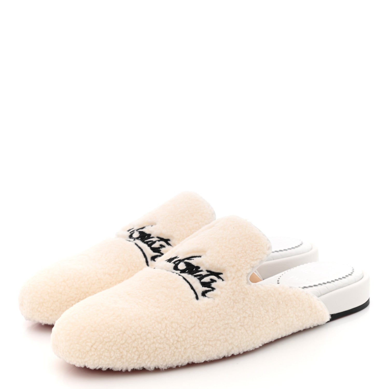 Christian Louboutin Navy Coolito Donna Slippers 38.5 White 3 of 8