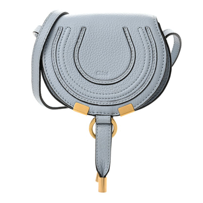 Chloe Calfskin Nano Marcie Saddle Bag Shady Blue 1 of 12