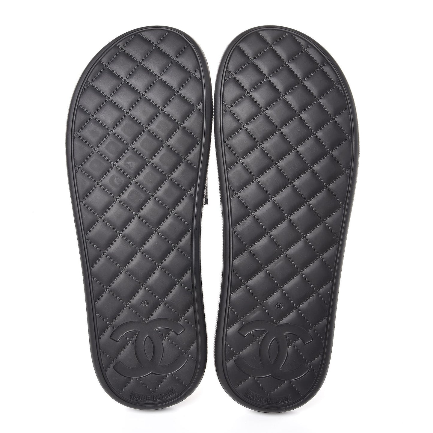 Thermoplastic PVC Camellia Mule Sandals 40 Black Ivory