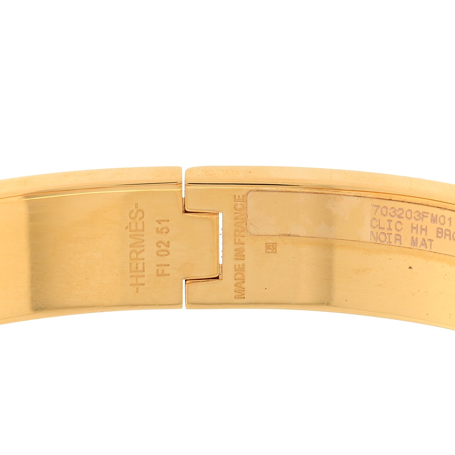 Enamel Narrow Clic Clac H Bracelet T6 Black