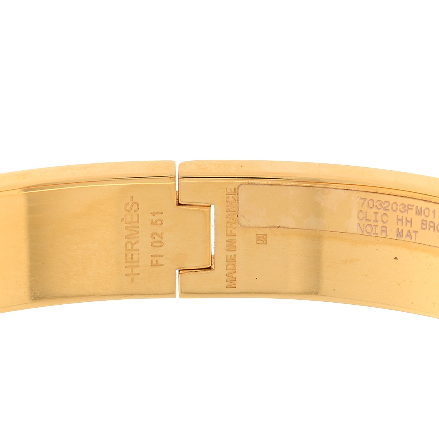 Hermes Enamel Narrow Clic Clac H Bracelet T6 Black 3 of 3