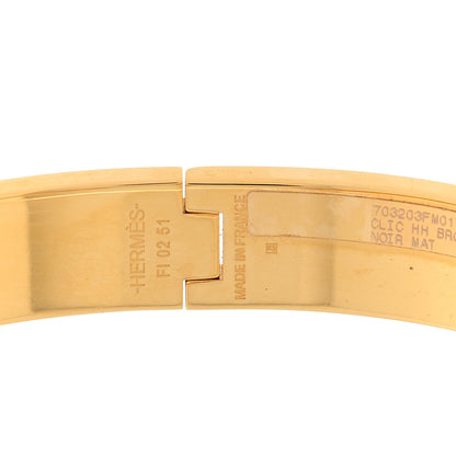 Hermes Enamel Narrow Clic Clac H Bracelet T6 Black 3 of 3